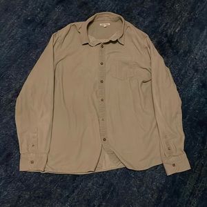 Green Banks Journal Corduroy Button Down With Wooden Buttons